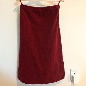 Red Gap Midi Corduroy Skirt